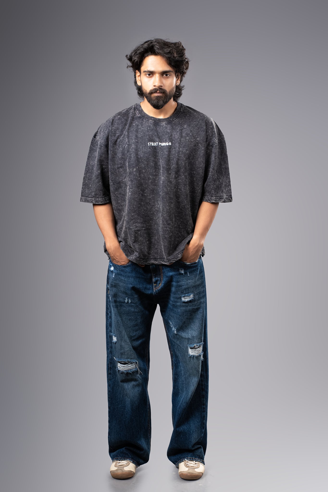 ROOKLY ACID WASH OVERSIZED TEE