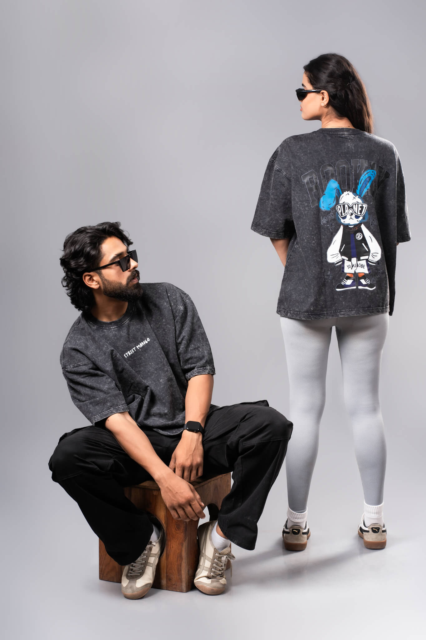 ROOKLY ACID WASH OVERSIZED TEE